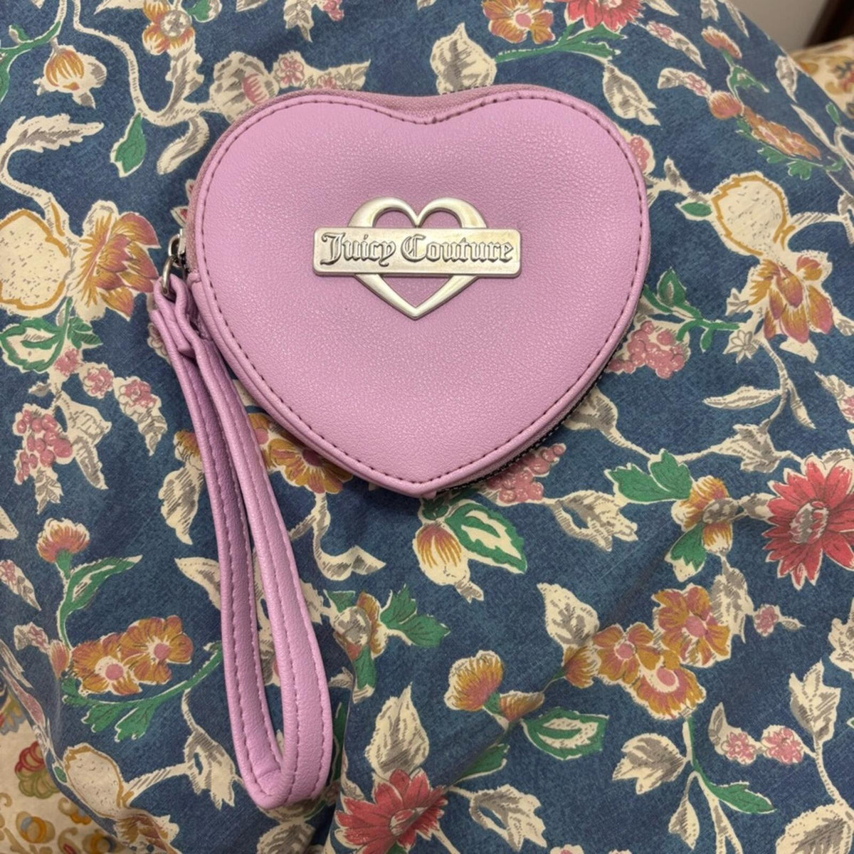 Juicy Couture Pink Heart Wristlet