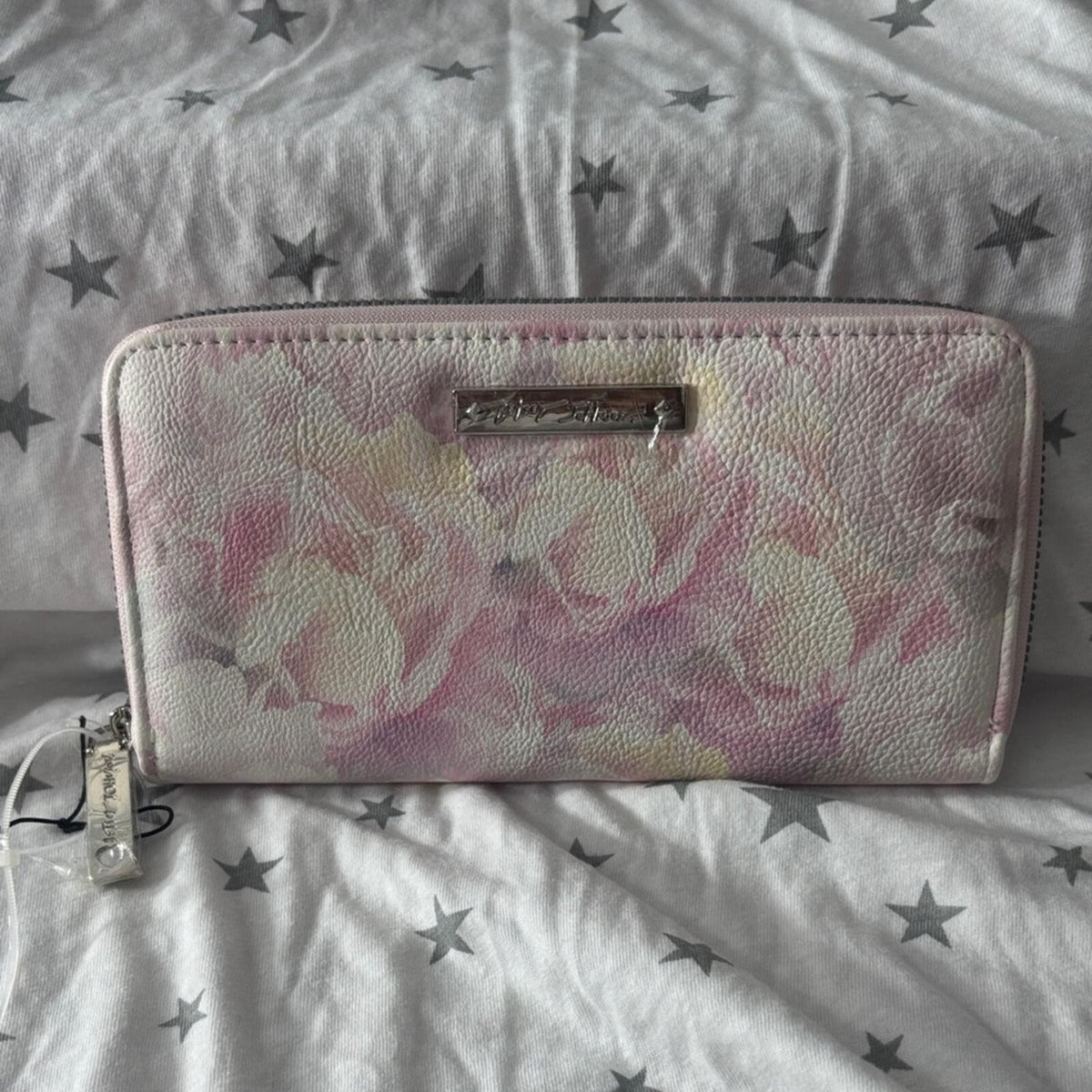 Betsey Johnson Pink and Cream Floral Wallet