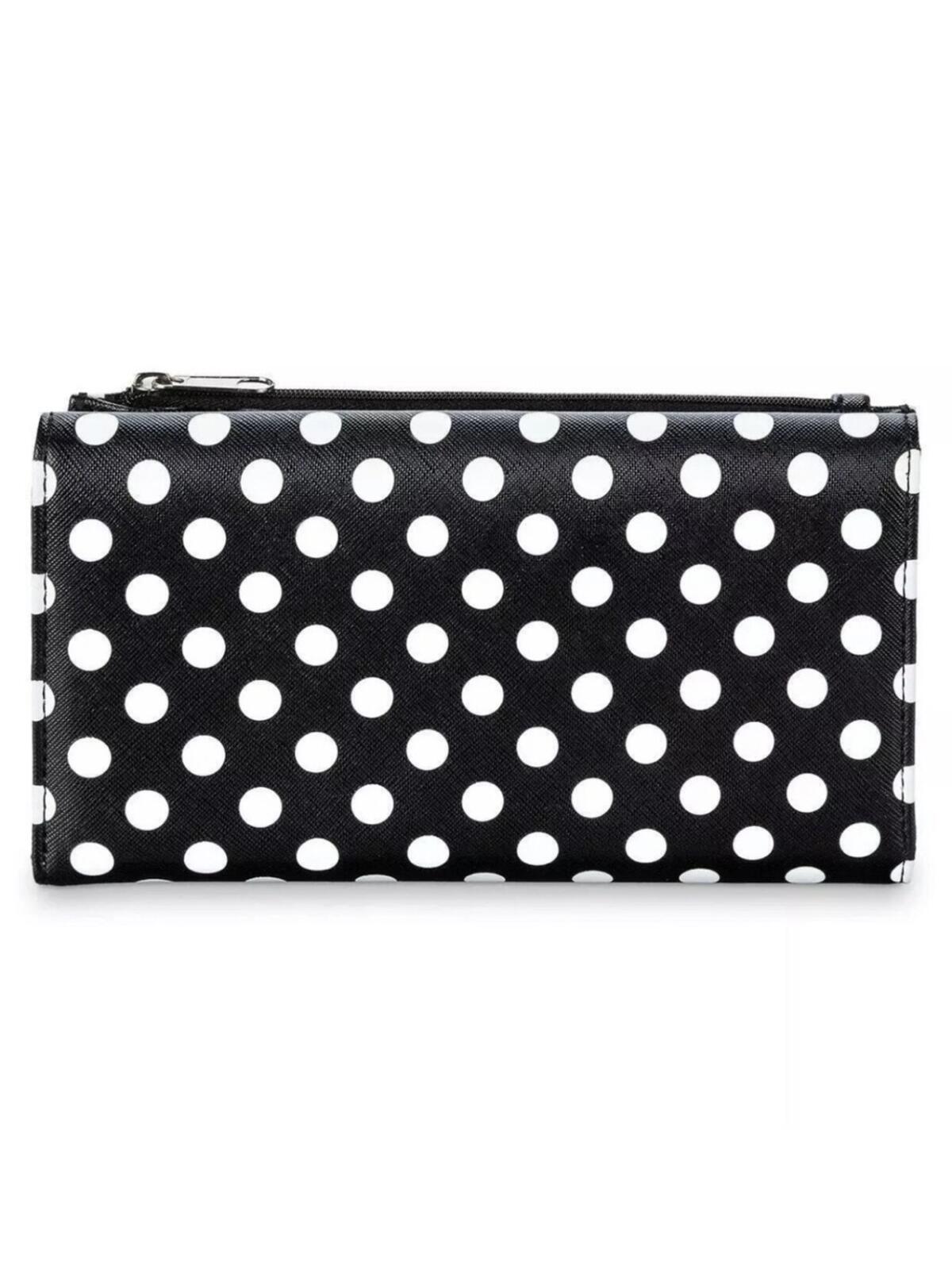 Disney Minnie Mouse Polka Dot Wristlet Wallet Red Bow NWT