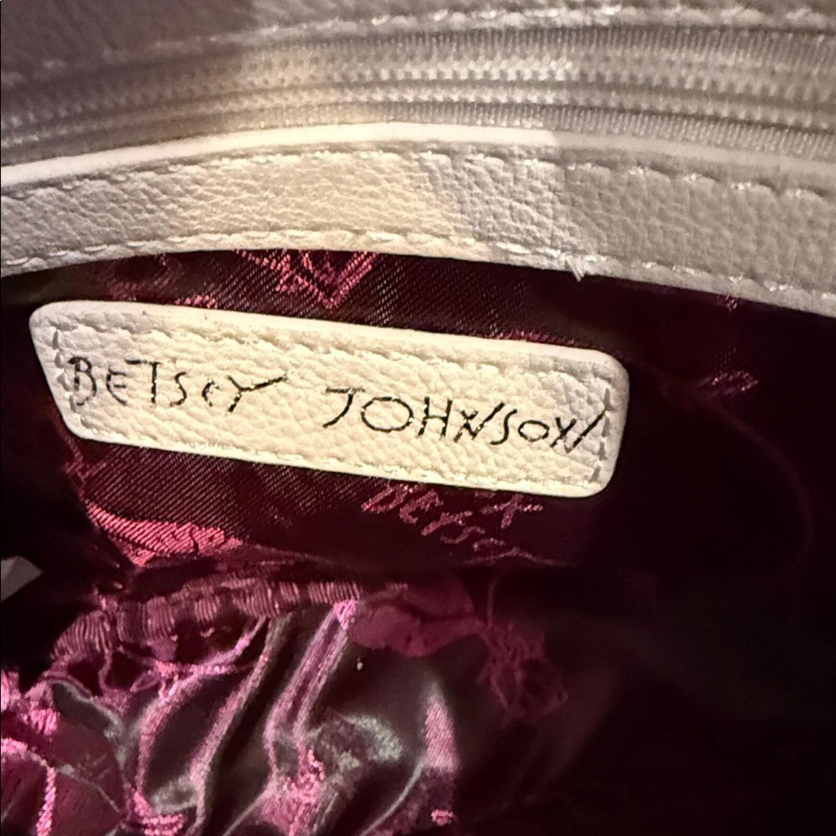 Betsey Johnson Striped Navy & White Crossbody Bag with Red Bow Accent purse