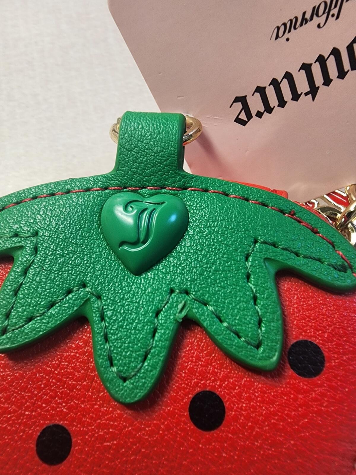 Juicy Couture Strawberry Coin Pouch Keychain Bag Charm NWT Exclusive