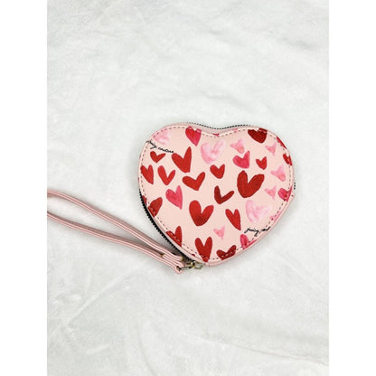Juicy Couture Pink Heart-Shaped Wristlet Zip Wallet