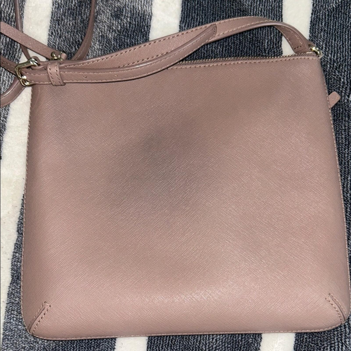 Kate Spade New York Dusty Rose Floral Embossed Leather Crossbody Handbag
