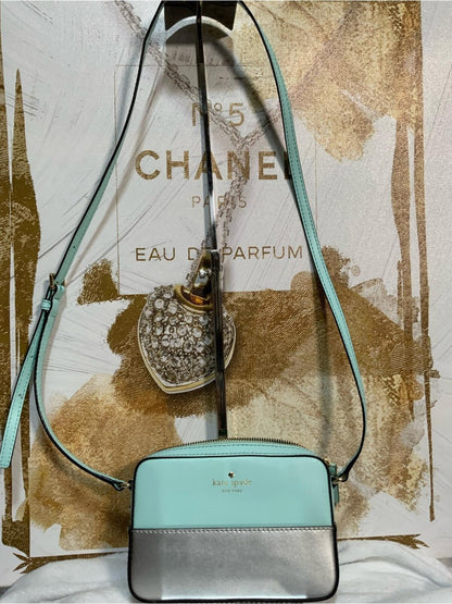 Kate Spade New York Mint and Silver Colorblock Crossbody Bag