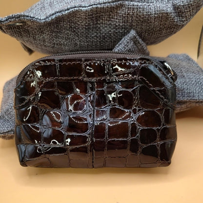 Brighton Heart Brown Croc Patent Leather Small Coin Purse!