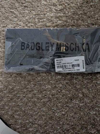 Badgley Mischka Black Simple Cards Holder