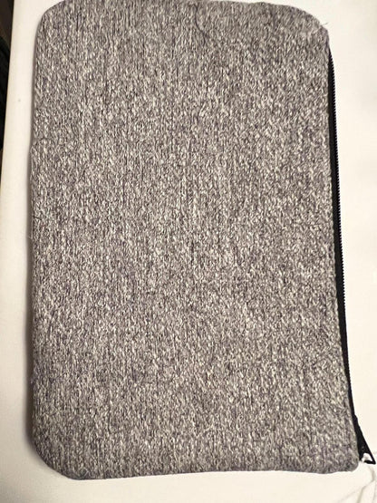 Handmade Elephant Zipper Clutch Gray Fabric Wildlife Makeup Pouch 10x6