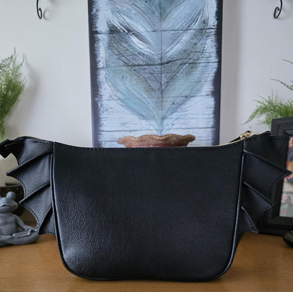 Jeffree Star Black Cosmetic Bag with Star Logo and Winged Sides NWOT