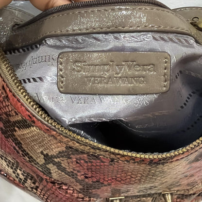 Vintage Y2k Simply Vera Vera Wang Pink Snakeskin Hobo Bag Grunge Sleaze