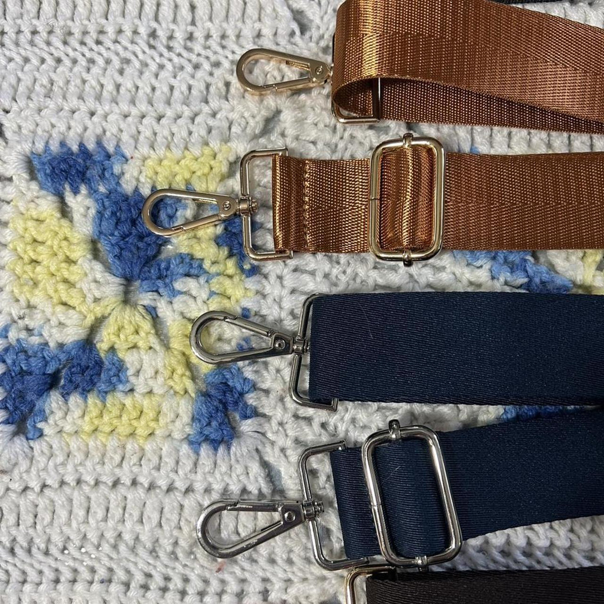 Leather and Lore Multi Color Adjustable Bag Straps Set of 5