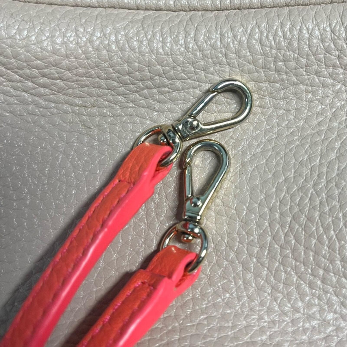 Kate Spade Fairmount Square Monday Taupe Coral Crossbody Bag Purse
