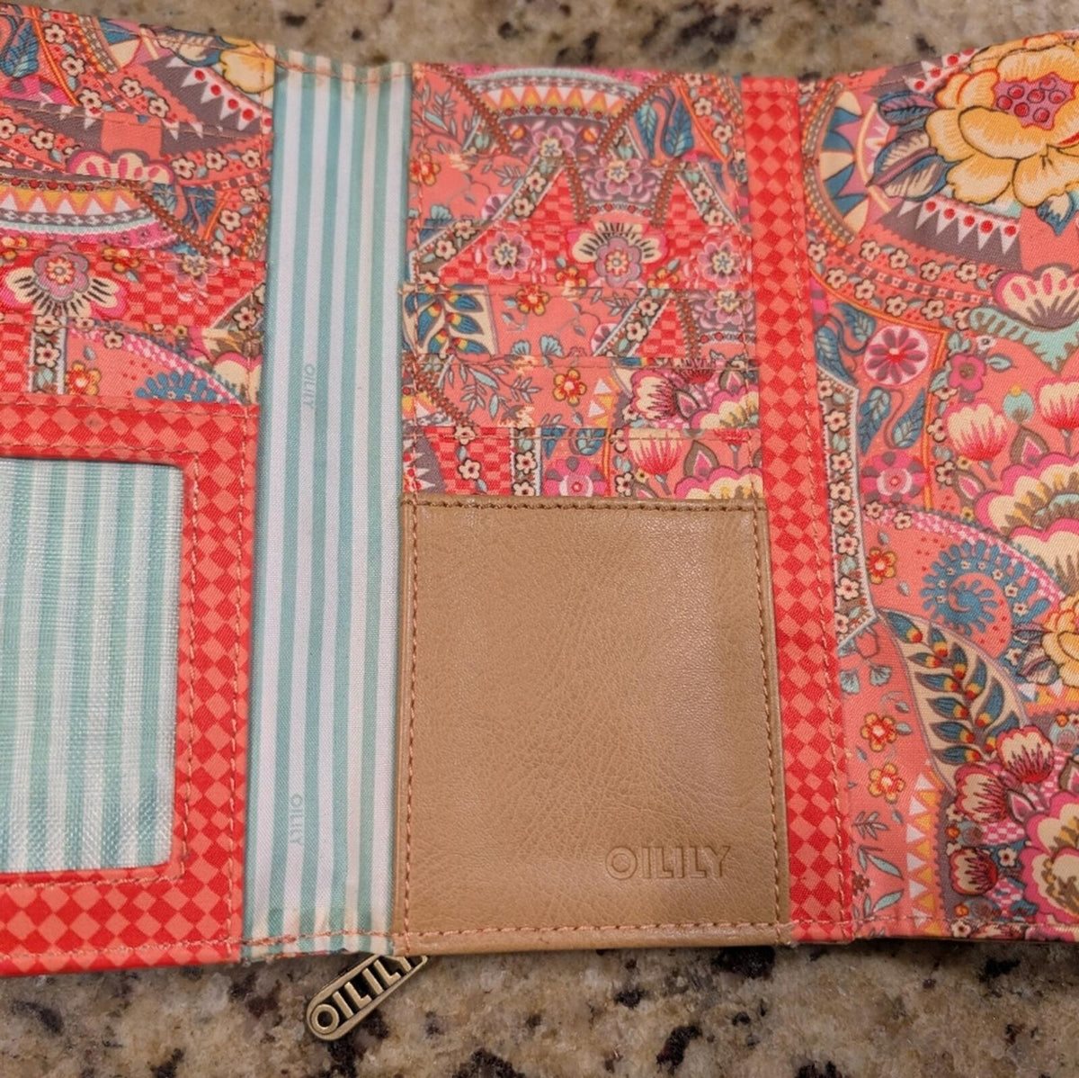Oilily Coral Floral Printed Designer Wallet Y2K Style