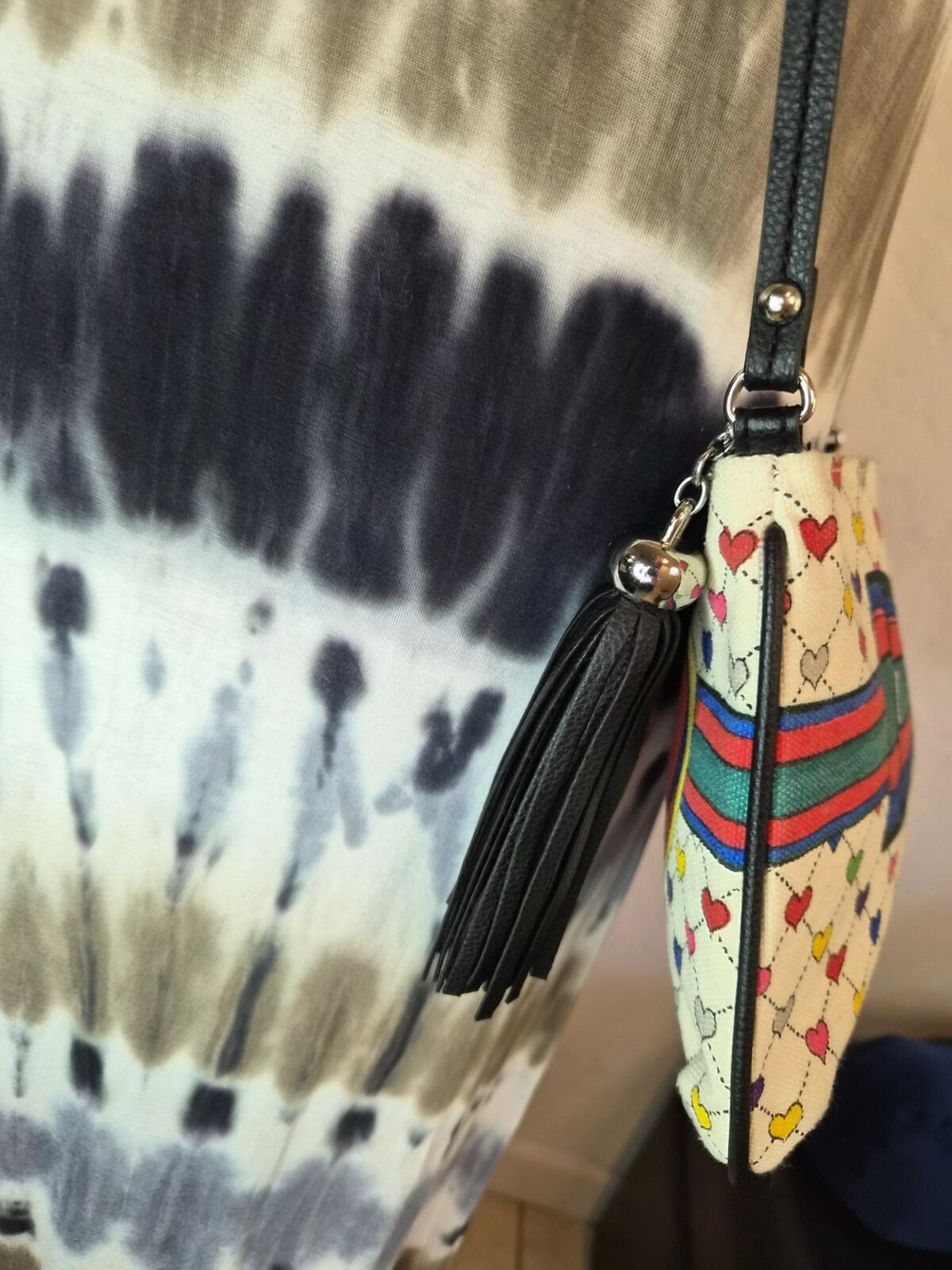 Vintage Brighton Love & Joy Crossbody Bag Hearts Bow Tassel EUC #0315