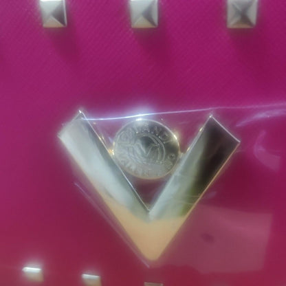 Valentino Orlandi Hot Pink Studded Double Zip Camera Crossbody Bag NWT