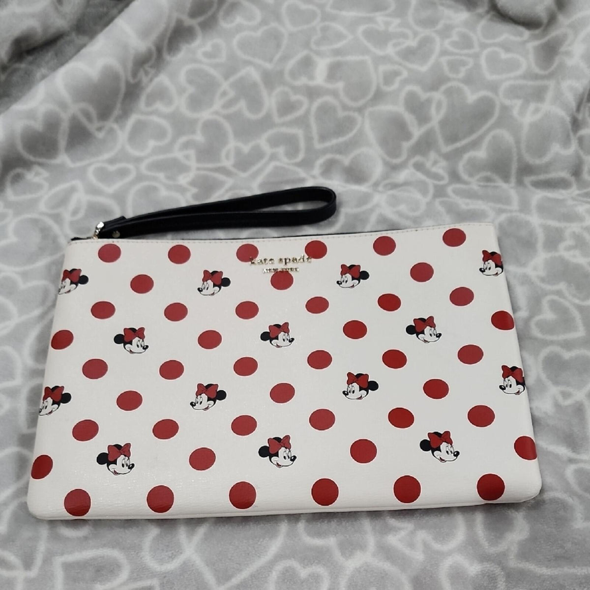Kate Spade Disney Minnie Mouse Love My Dots Wristlet Pouch Clutch NWOT