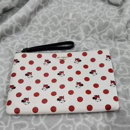Kate Spade Disney Minnie Mouse Love My Dots Wristlet Pouch Clutch NWOT