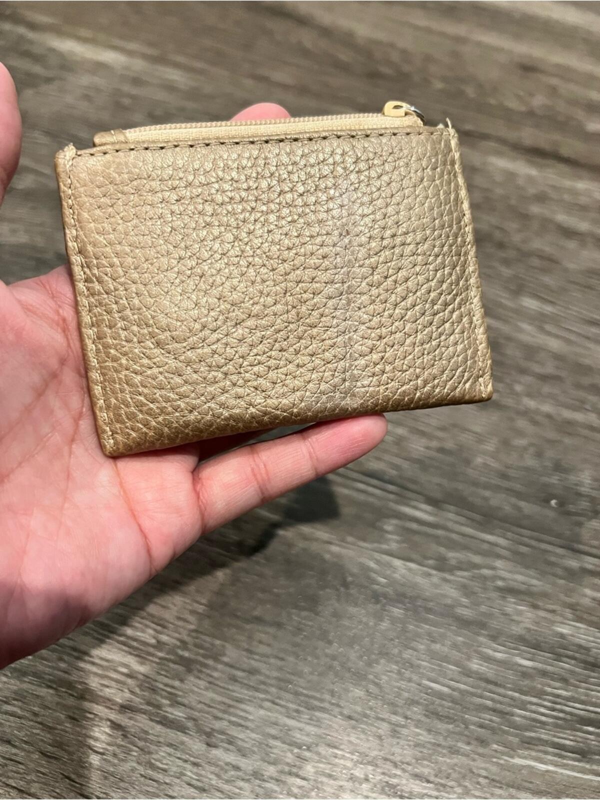 Brighton Gold Tone Card Wallet & Coin Pouch for Women