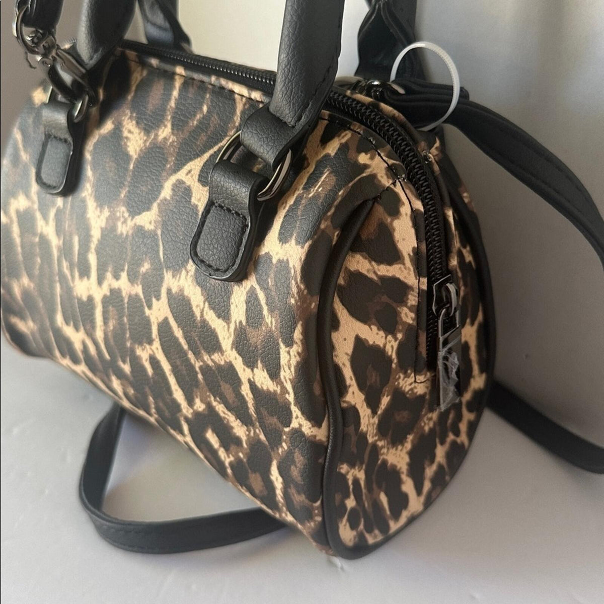 NWTRare Luv Betsey Johnson Leopard Print Mini Barrel Bag