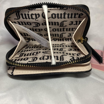 Juicy Couture Black Zip Around Wallet with Gold Bow Accent - New with Tags
