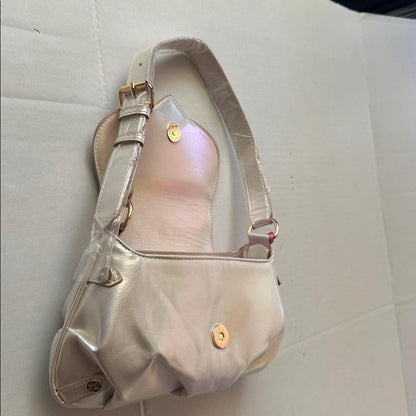 Paris Hilton Iridescent White Shoulder Bag with Heart Detail - New with Tags