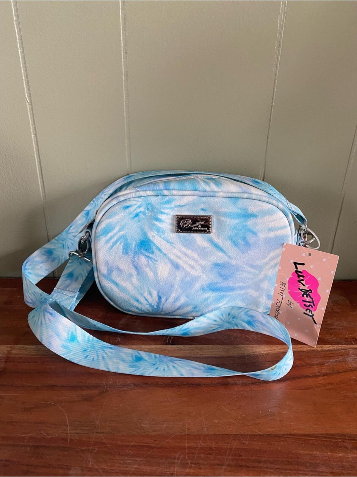 Betsey Johnson Blue Tie-Dye Crossbody Bag nwt