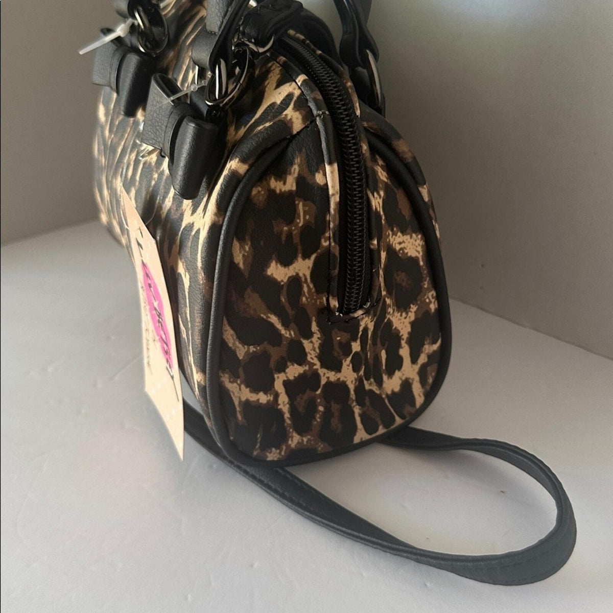 NWTRare Luv Betsey Johnson Leopard Print Mini Barrel Bag