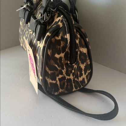 NWTRare Luv Betsey Johnson Leopard Print Mini Barrel Bag