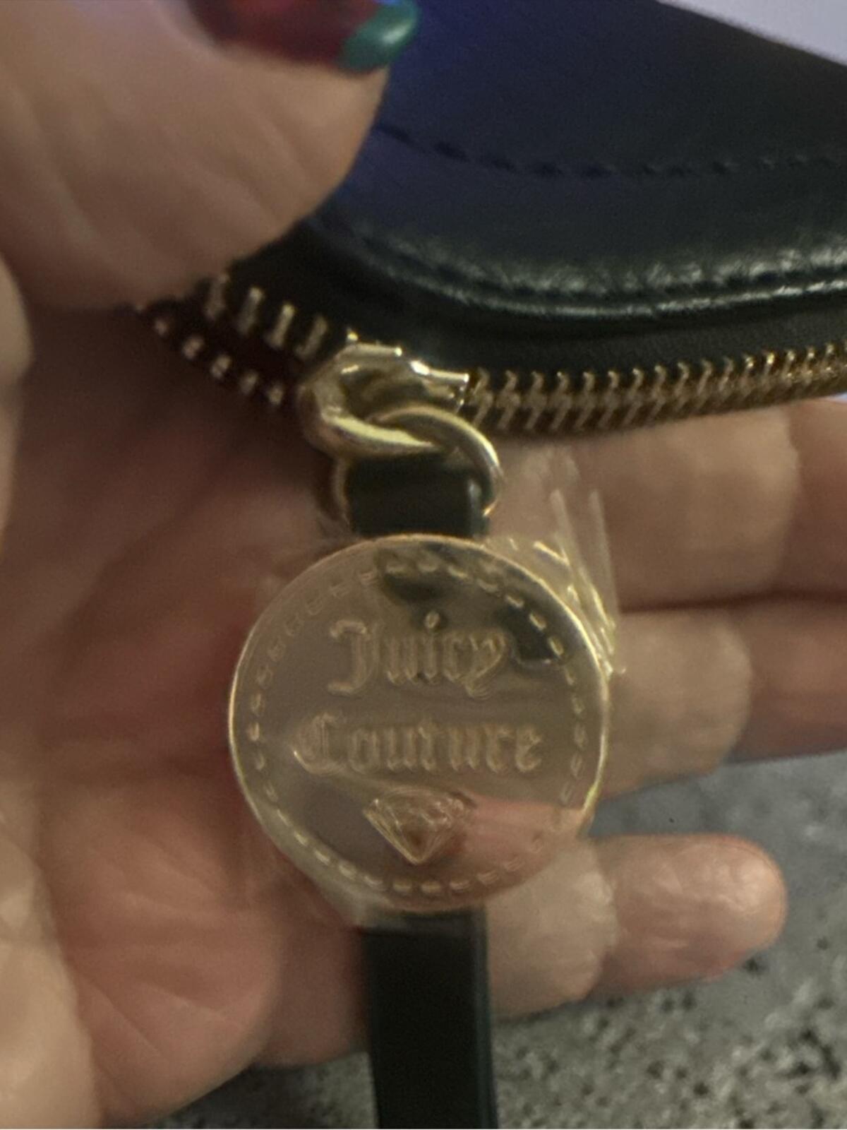 Juicy Couture Women's Floral Print Shoulder Bag with Black Leather Flap