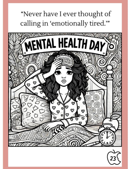 Inside the Teacher's Mind | Funny Teacher Coloring Book