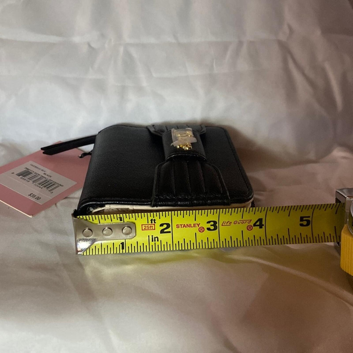 Juicy Couture Black Zip Around Wallet with Gold Bow Accent - New with Tags