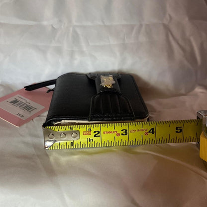 Juicy Couture Black Zip Around Wallet with Gold Bow Accent - New with Tags