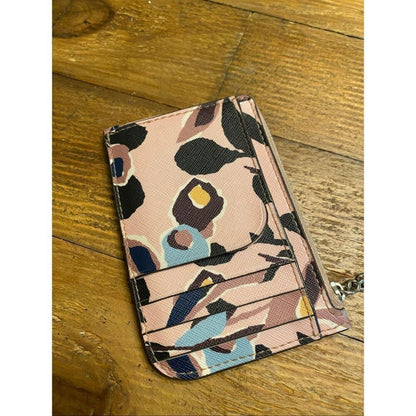 Kate Spade Cameron Paper Rose Card Holder Key blush pink floral Vintage
