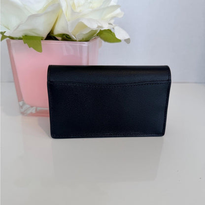 Kate Spade Laurel Way Mikas Pond Darla Black Mini Palm Bifold Wallet NWOT