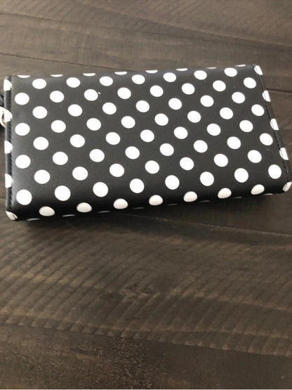 Disney Minnie Mouse Polka Dot Wristlet Wallet Red Bow NWT