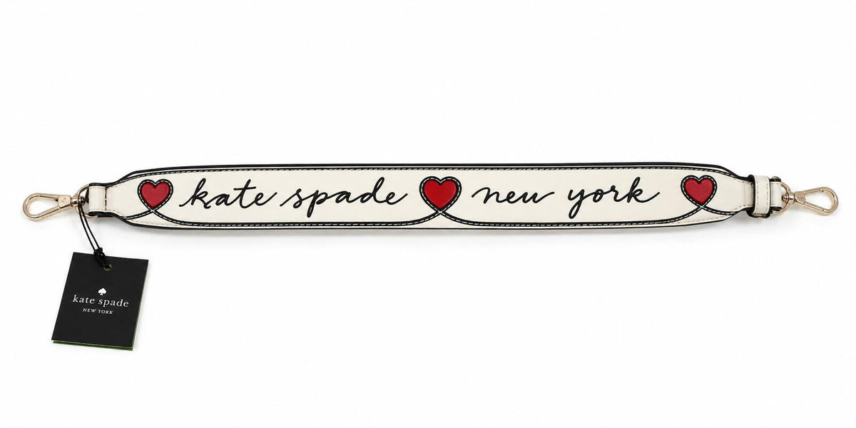 Kate Spade New York Heart Replacement Bag Strap Ivory Meringue MSRP $128 NWT