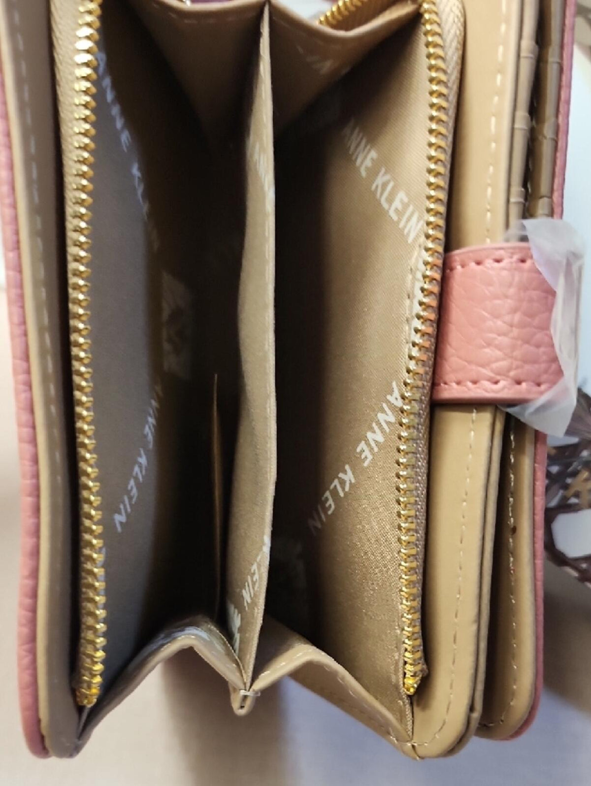 Anne Klein Rose Pink Horsebit Wallet Gold Hardware Quiet Luxury NWT