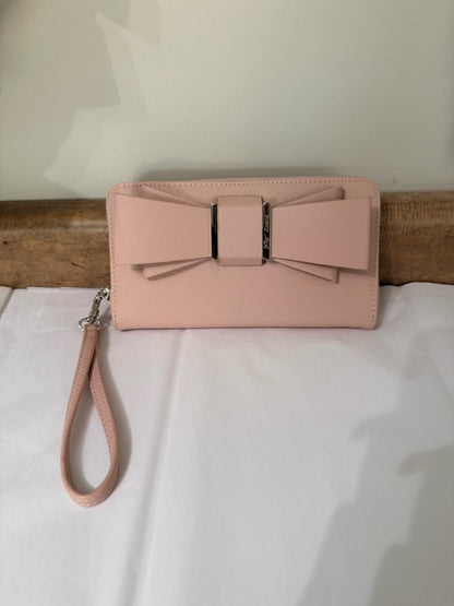 Betsey Johnson Blush Pink Bow Wristlet Wallet NWOT