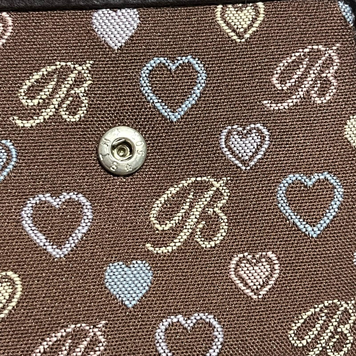 Brighton Brown leather  Heart Pattern small crossbody EUC