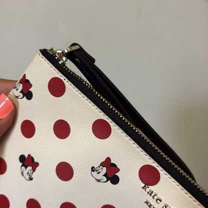Kate Spade Disney Minnie Mouse Love My Dots Wristlet Pouch Clutch NWOT