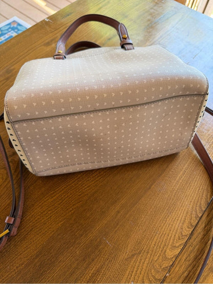 Fossil Rachel Satchel Cream Crossbody Leather Key Purse