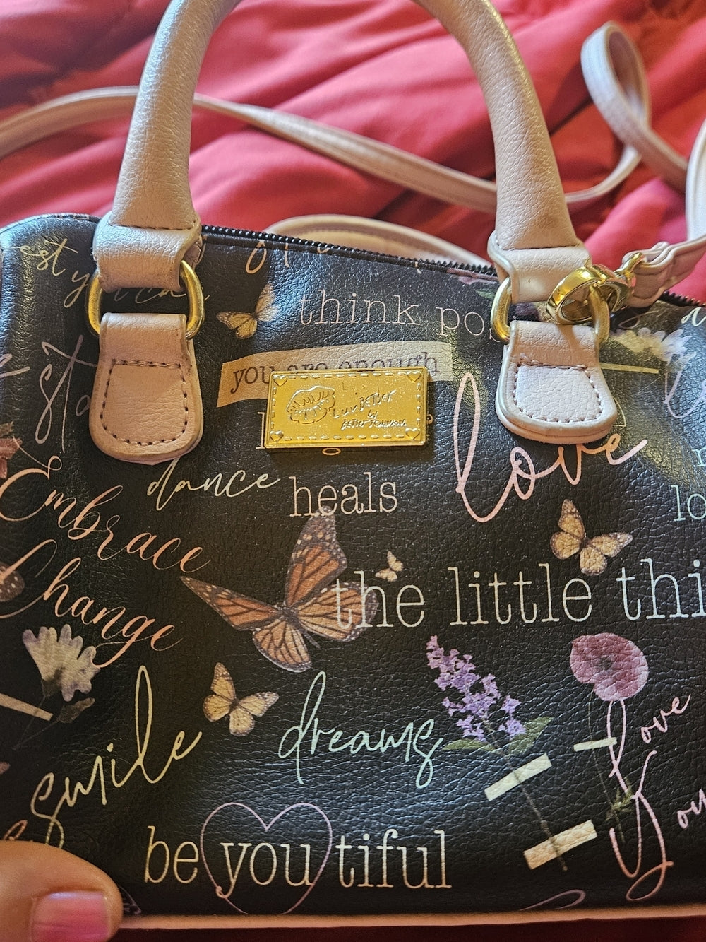 Luv Betsey by Betsey Johnson Butterfly Satchel w/ Crossbody Strap