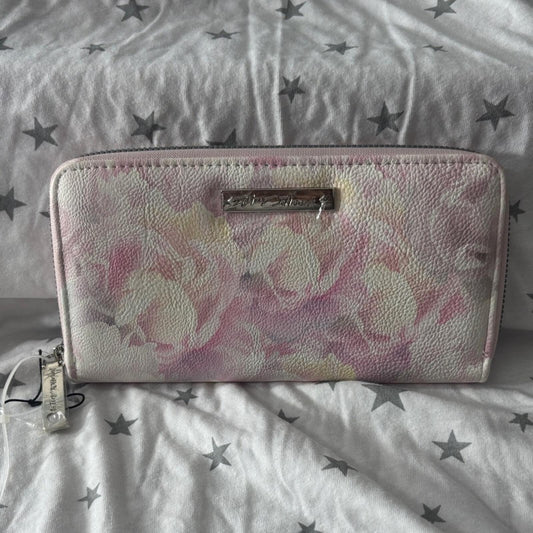 Betsey Johnson Pink and Cream Floral Wallet