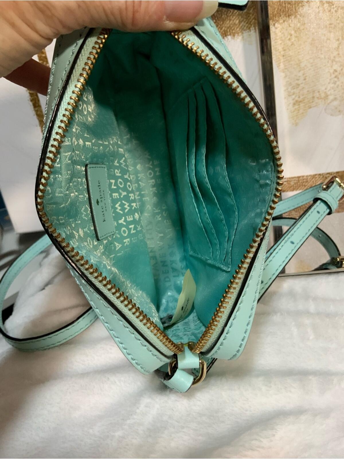 Kate Spade New York Mint and Silver Colorblock Crossbody Bag