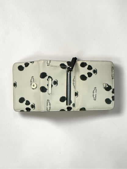 Betsey Johnson White and Black Panda-Print Small Trifold Wallet. NWOT