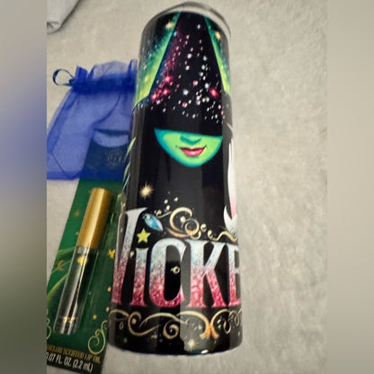Wicked Musical Themed Party Decor Set with Bag, Lip Oil, and Tumbler nwot