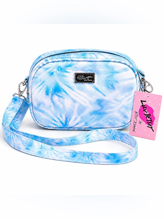 Betsey Johnson Blue Tie-Dye Crossbody Bag nwt