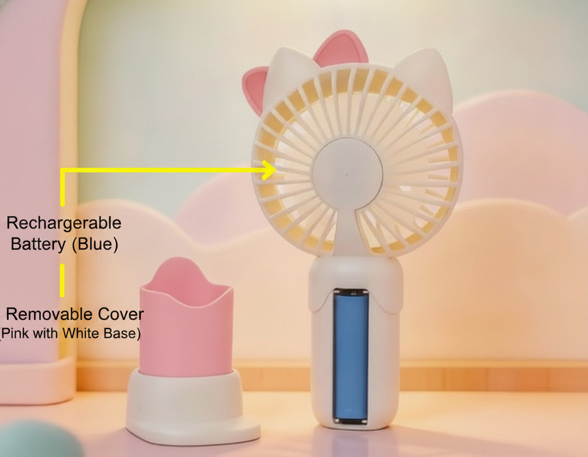 Hello Kitty Portable Handheld Fan with Tote Bag and Mini Purses Set