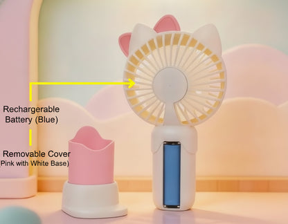 Hello Kitty Portable Handheld Fan with Tote Bag and Mini Purses Set