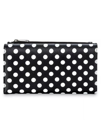 Disney Minnie Mouse Polka Dot Wristlet Wallet Red Bow NWT