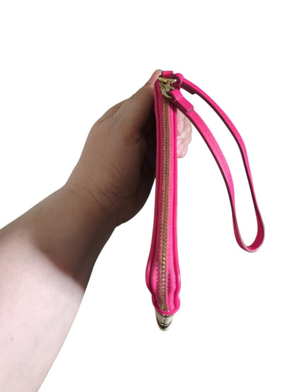 Coach Brown and Pink Signature Wristlet